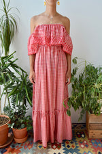 Seventies Picnic Gingham Dress