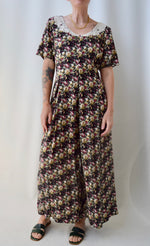 90's Floral Peter Pan Collar Jumpsuit