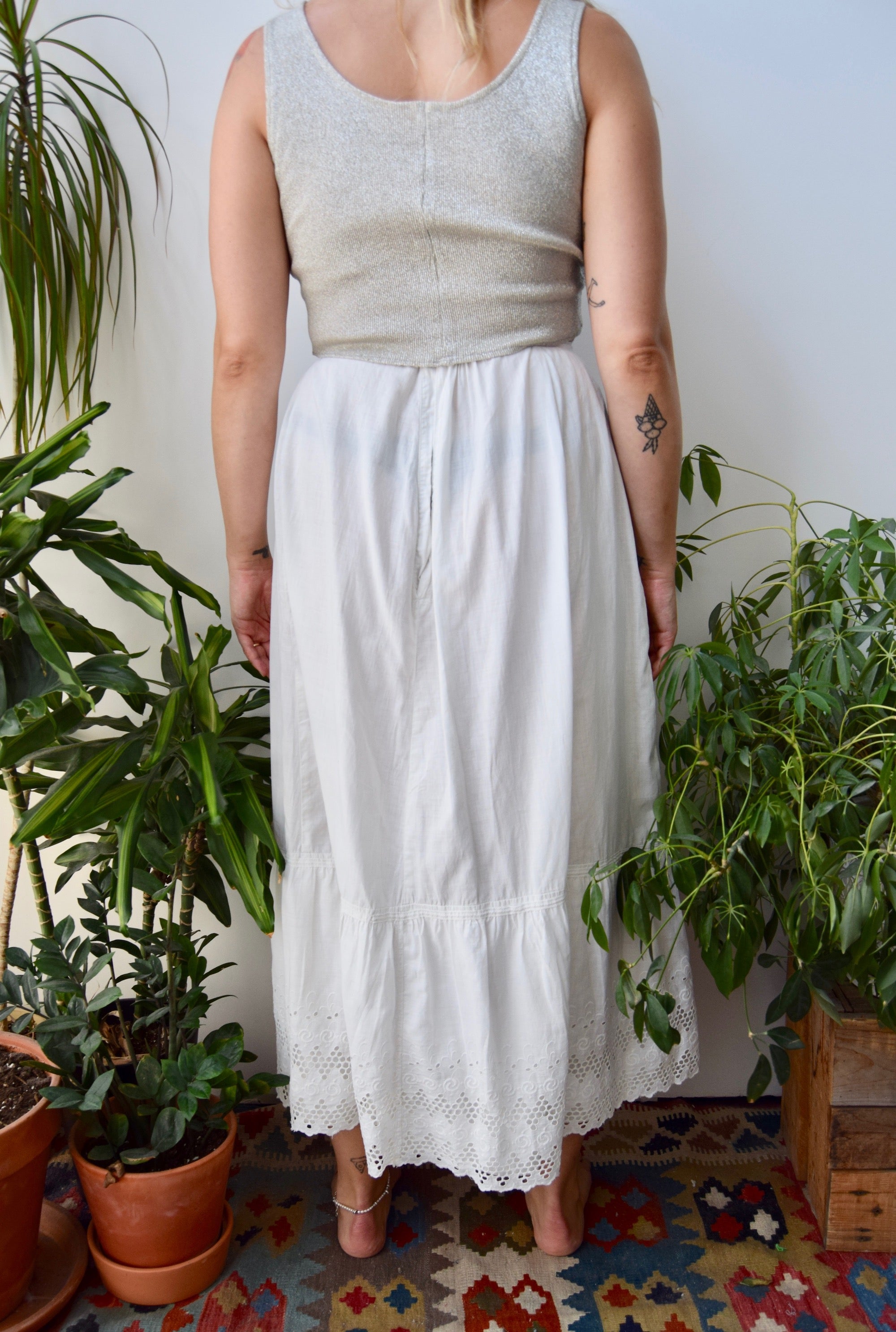 Antique Cotton Petticoat Skirt