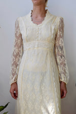 Cream Lace Renaissance Gown