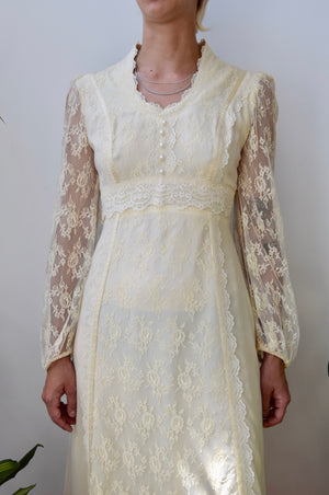 Cream Lace Renaissance Gown