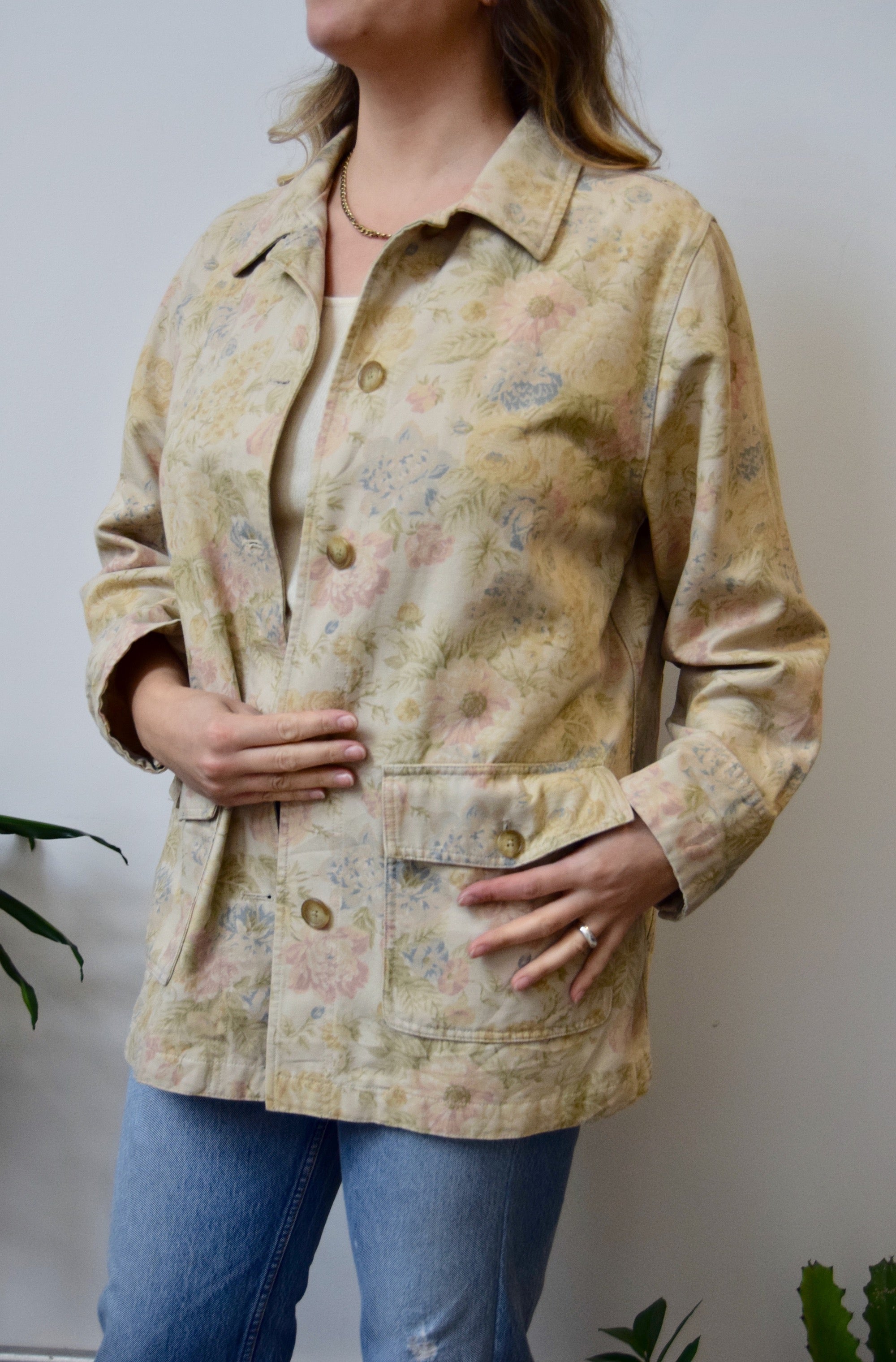 Muted Floral Chore Coat