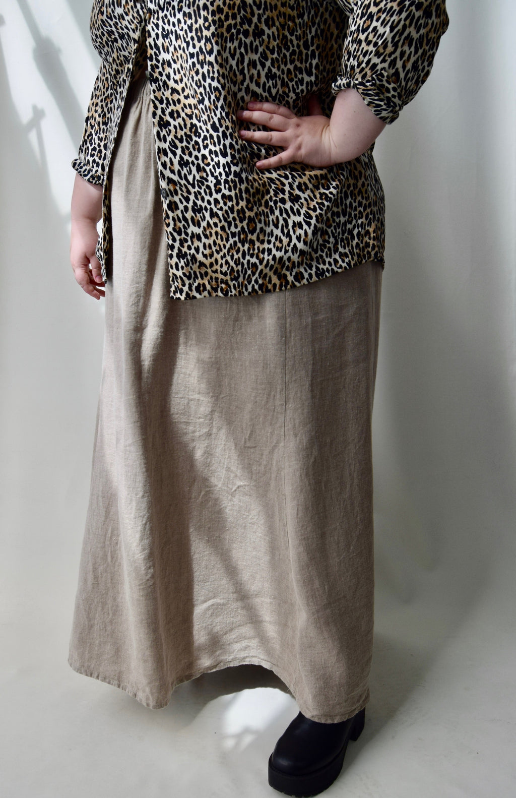 "FLAX" Linen Maxi Skirt