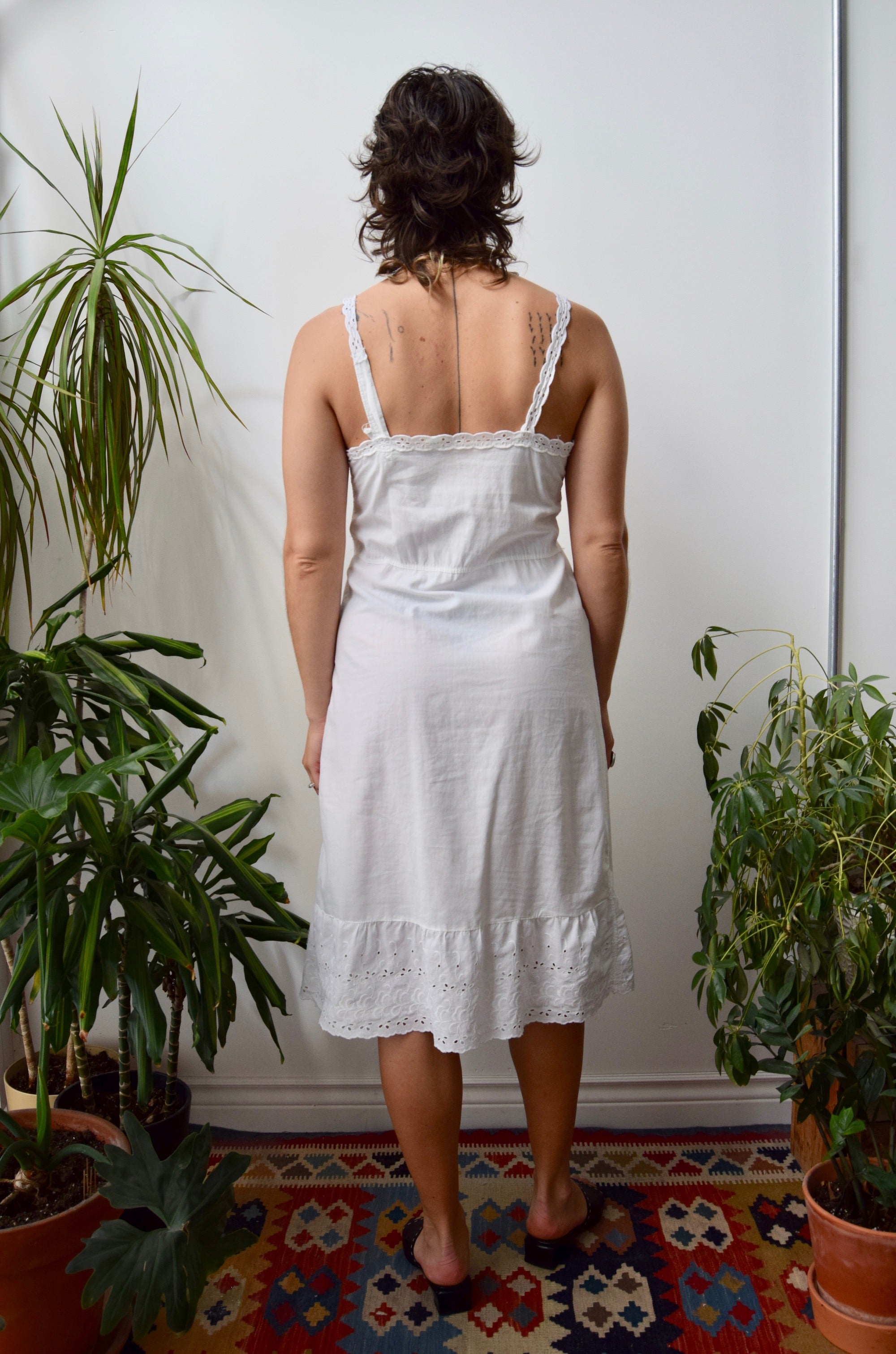 Vintage Eyelet Cotton Slip