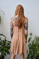 Nineties Floral Rayon Skater Dress