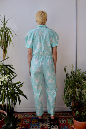 Eighties Aqua Jumpsuit