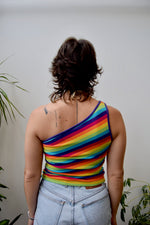 One Shoulder Rainbow Tank