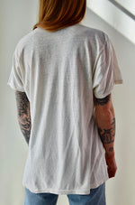 Vintage Plain White Threadbare T-Shirt