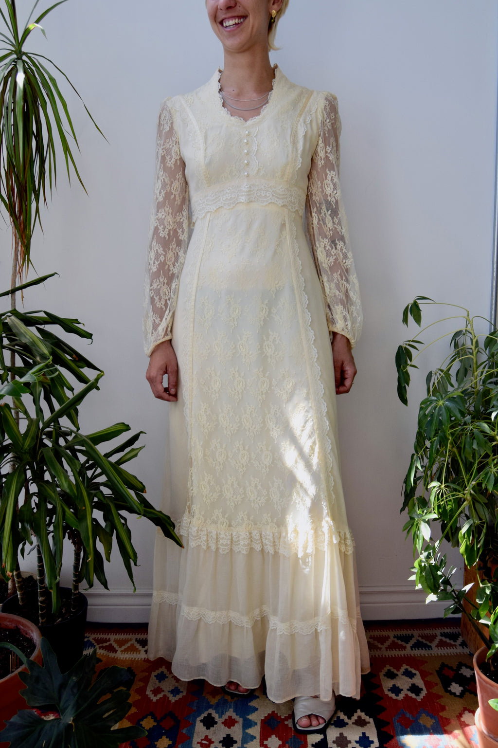 Cream Lace Renaissance Gown