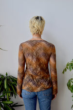 Y2K Lace Belly Button Top