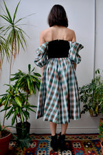 Plaid Milkmaid Dress