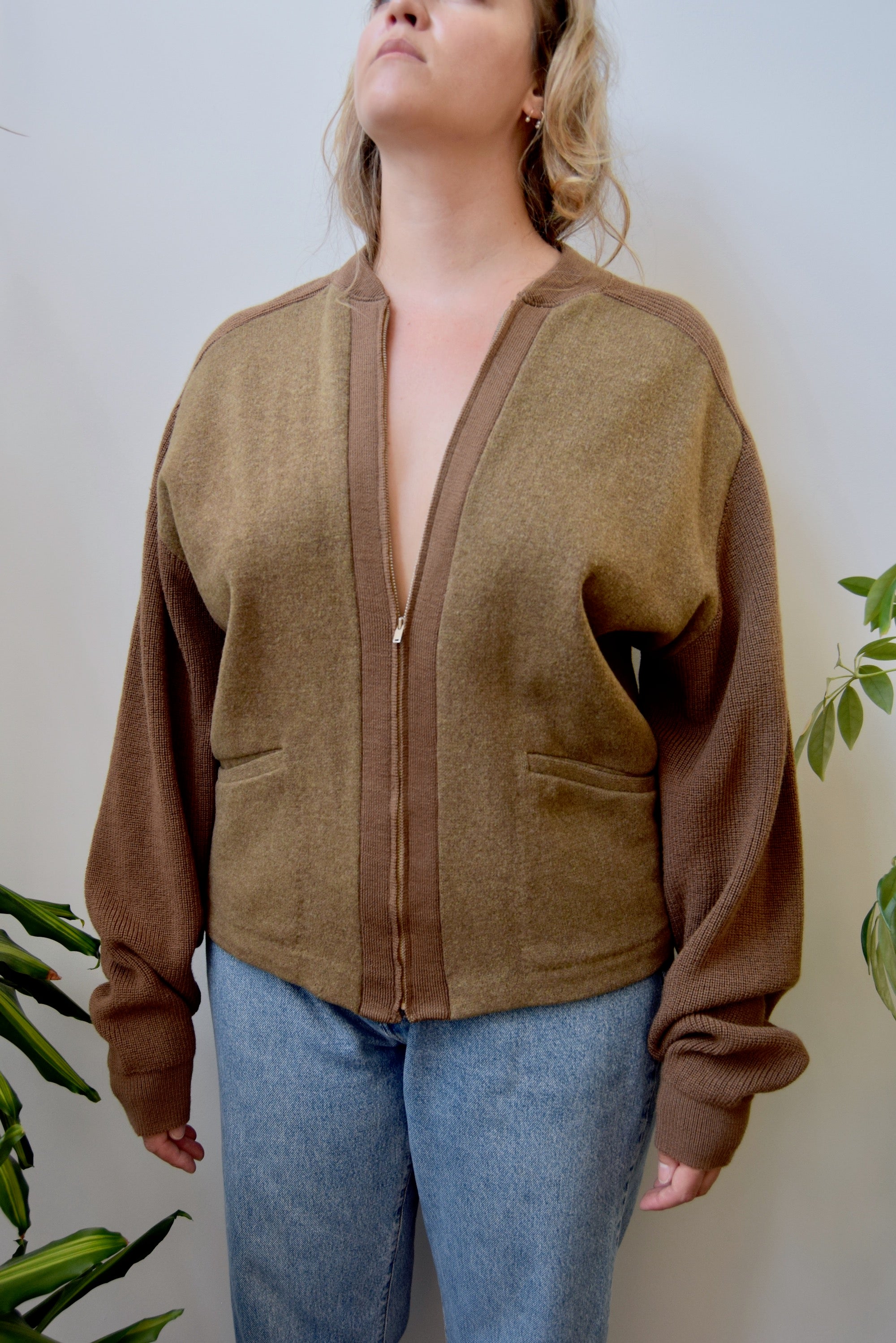 Seventies Wool Zip Sweater