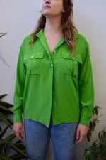 More Than Lime Silk Shirt