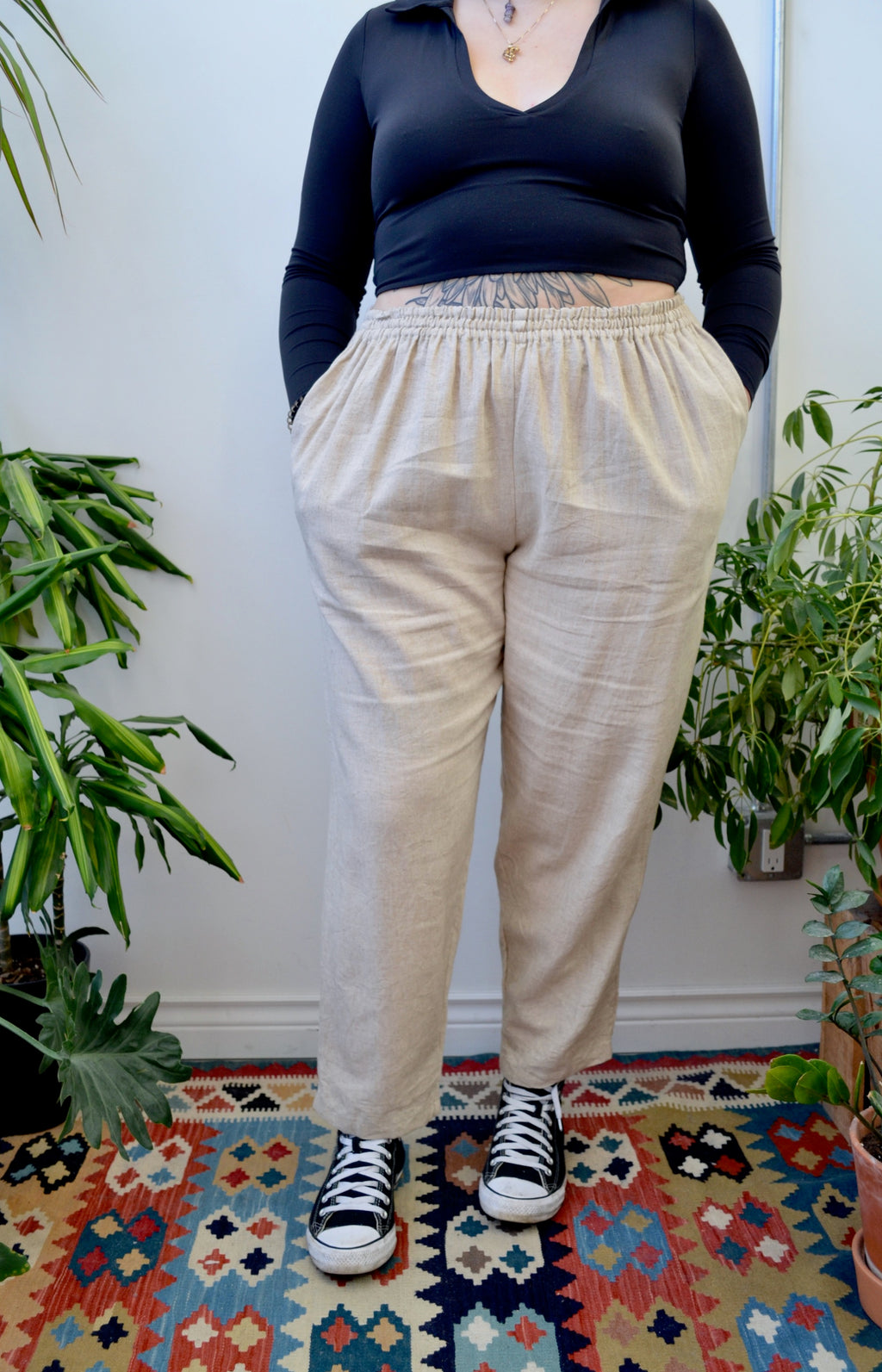 Parchment Linen Lounge Pants