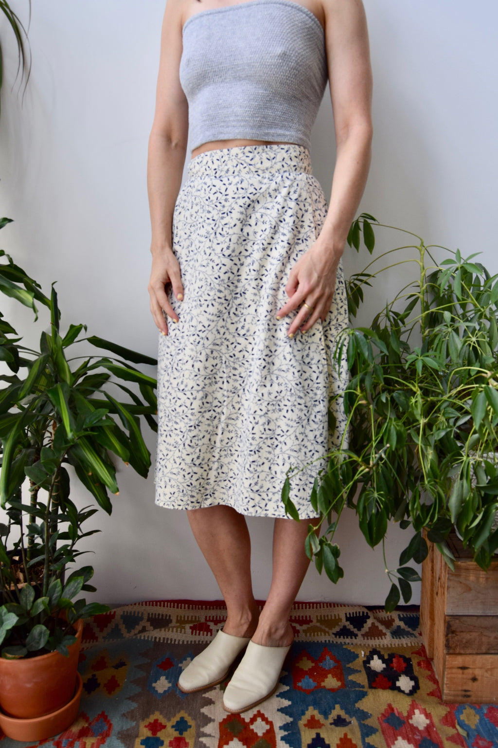 Seventies Botanical Wrap Skirt