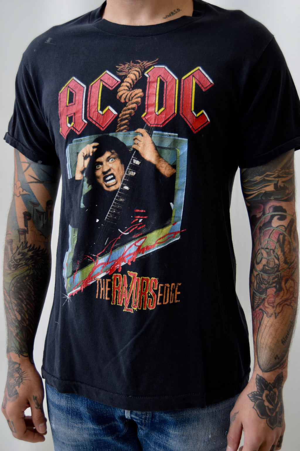 1990-1991 AC/DC "The Razors Edge" World Tour T-shirt