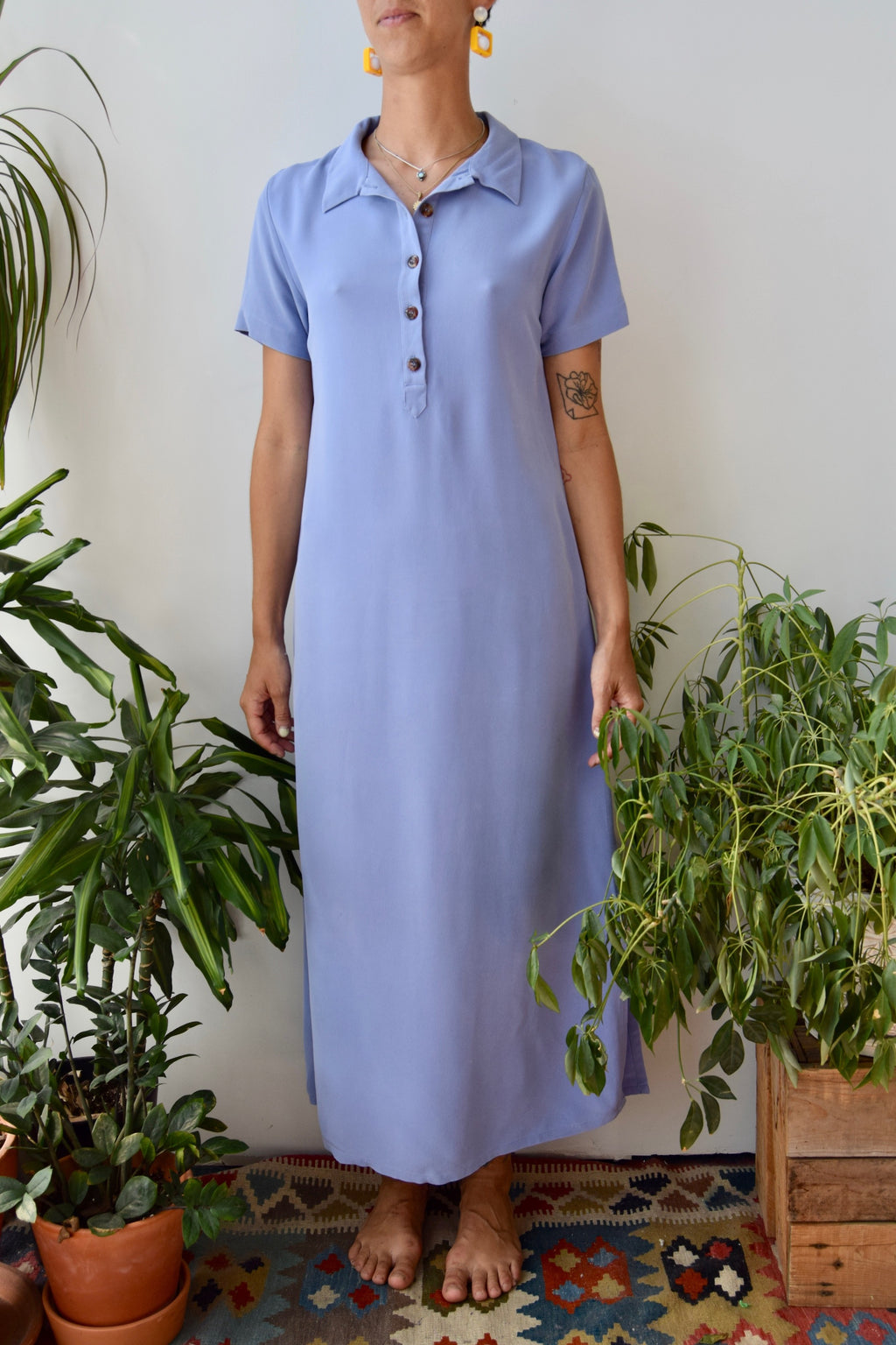 Heather Silk Polo Dress