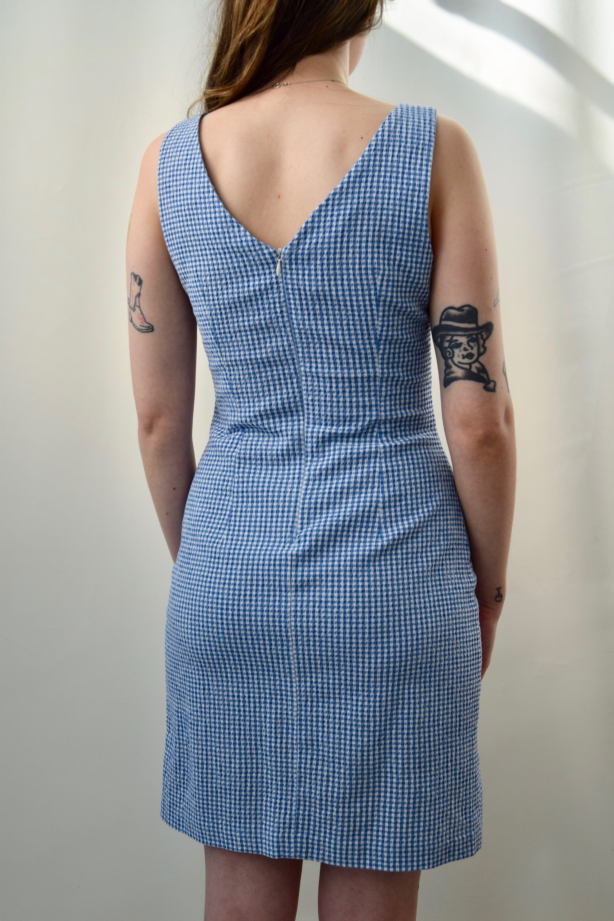 90's Dorothy Blue Gingham Summer Dress