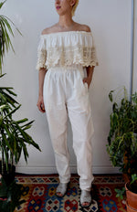 Crochet Cream Jumpsuit