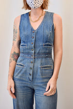 Seventies Denim Pantsuit