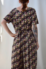 90's Floral Peter Pan Collar Jumpsuit