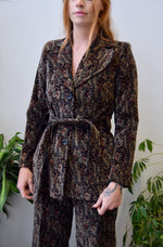 Moody Botanical Velvet Suit