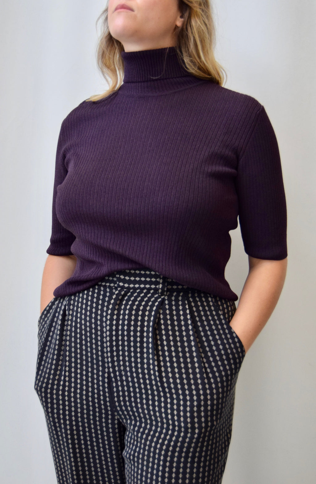 Eggplant Knit Turtleneck