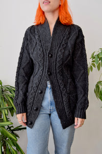 Charcoal Irish Knit