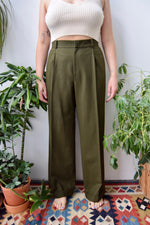 Olive Lambswool Trousers