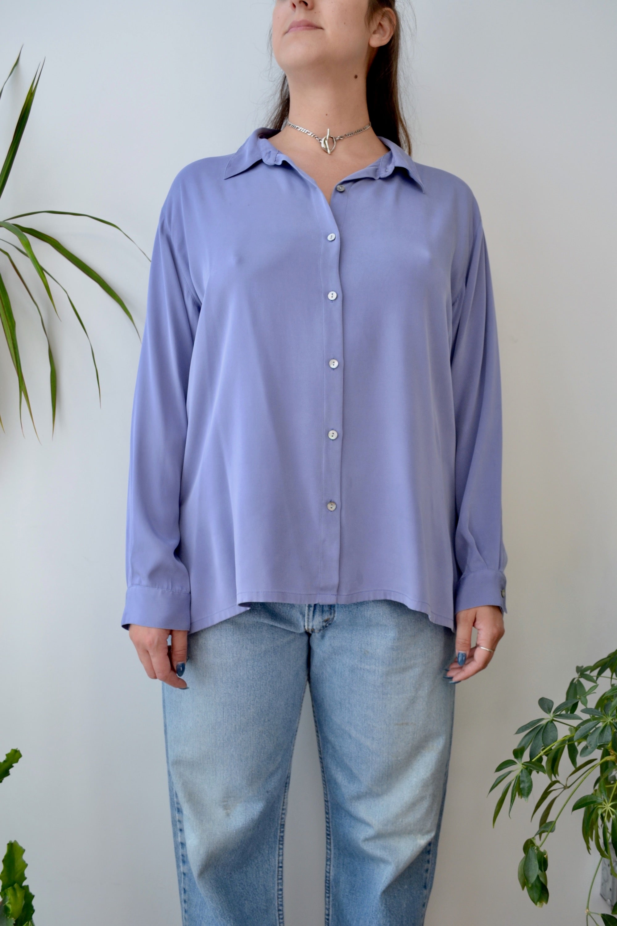 Lavender Silk Blouse