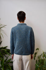 Blue And Green Wool Turtleneck