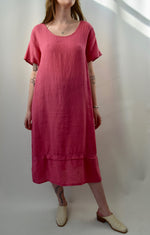 Millenial Pink "Flax" Linen Dress