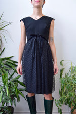 Wool And Lace Black Dress
