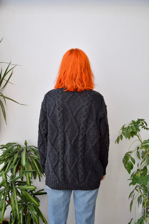 Charcoal Irish Knit