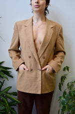 Double Breasted Camel Hair Blazer