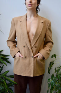 Double Breasted Camel Hair Blazer