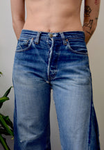 Vintage Big E Levis Folk Art Jeans