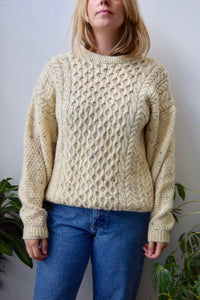 Speckled Cream Cable Knit