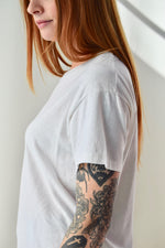 Vintage Plain White Threadbare T-Shirt