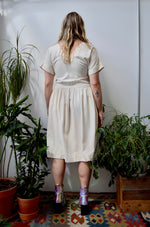 Speckled Ivory Raw Silk Dress