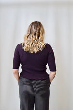 Eggplant Knit Turtleneck