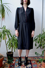 Black Silk Eighties Dress