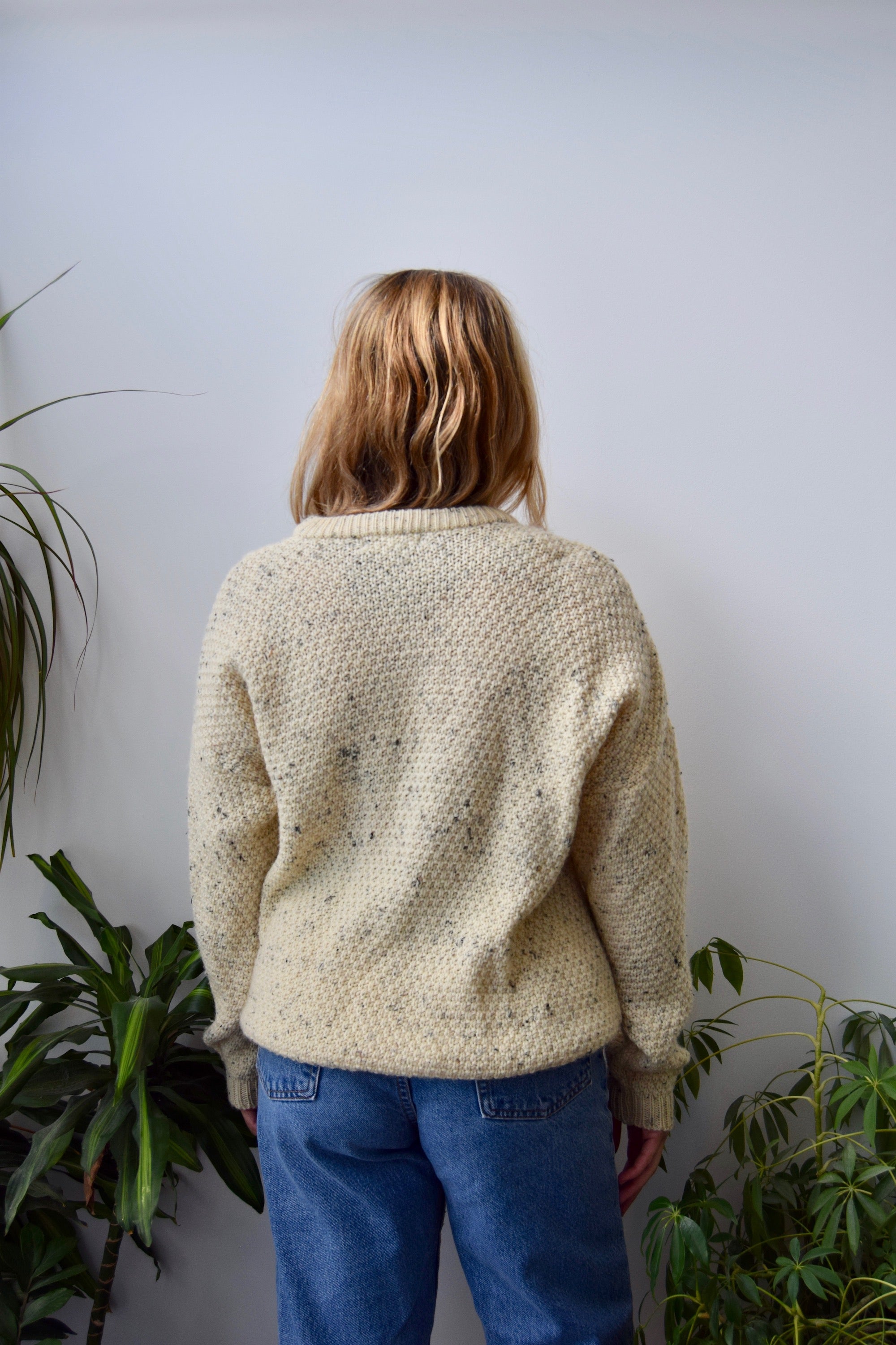 Speckled Cream Cable Knit