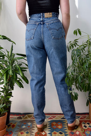 High Waisted Stone Washed Levis Jeans