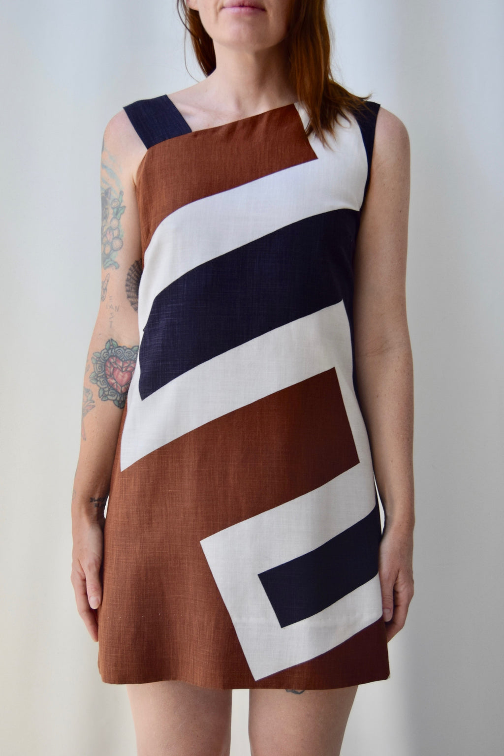 Linen Block Mod Dress