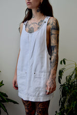 White Denim Jumper Dress