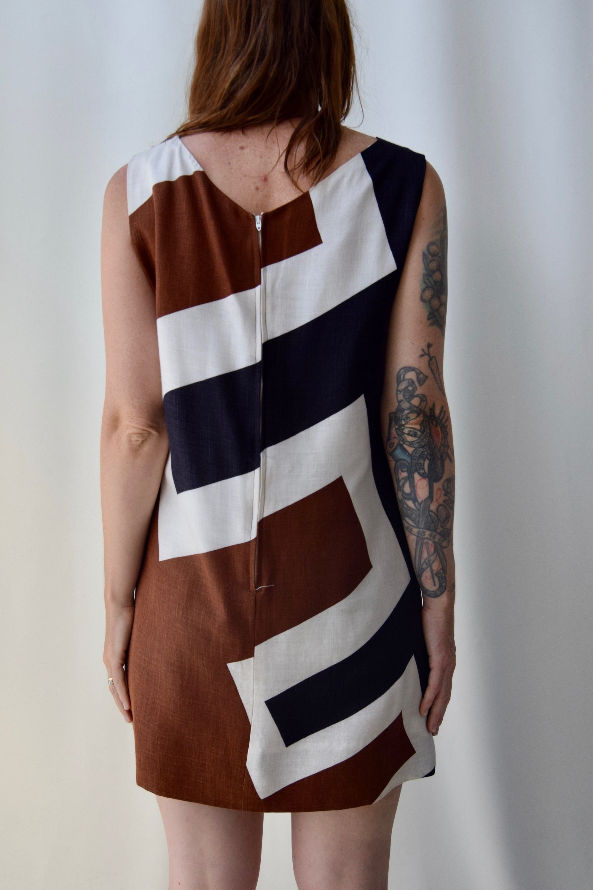 Linen Block Mod Dress