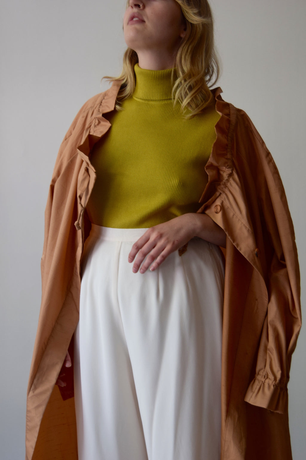 Vintage Betty Rose Amber Glow Trench Coat