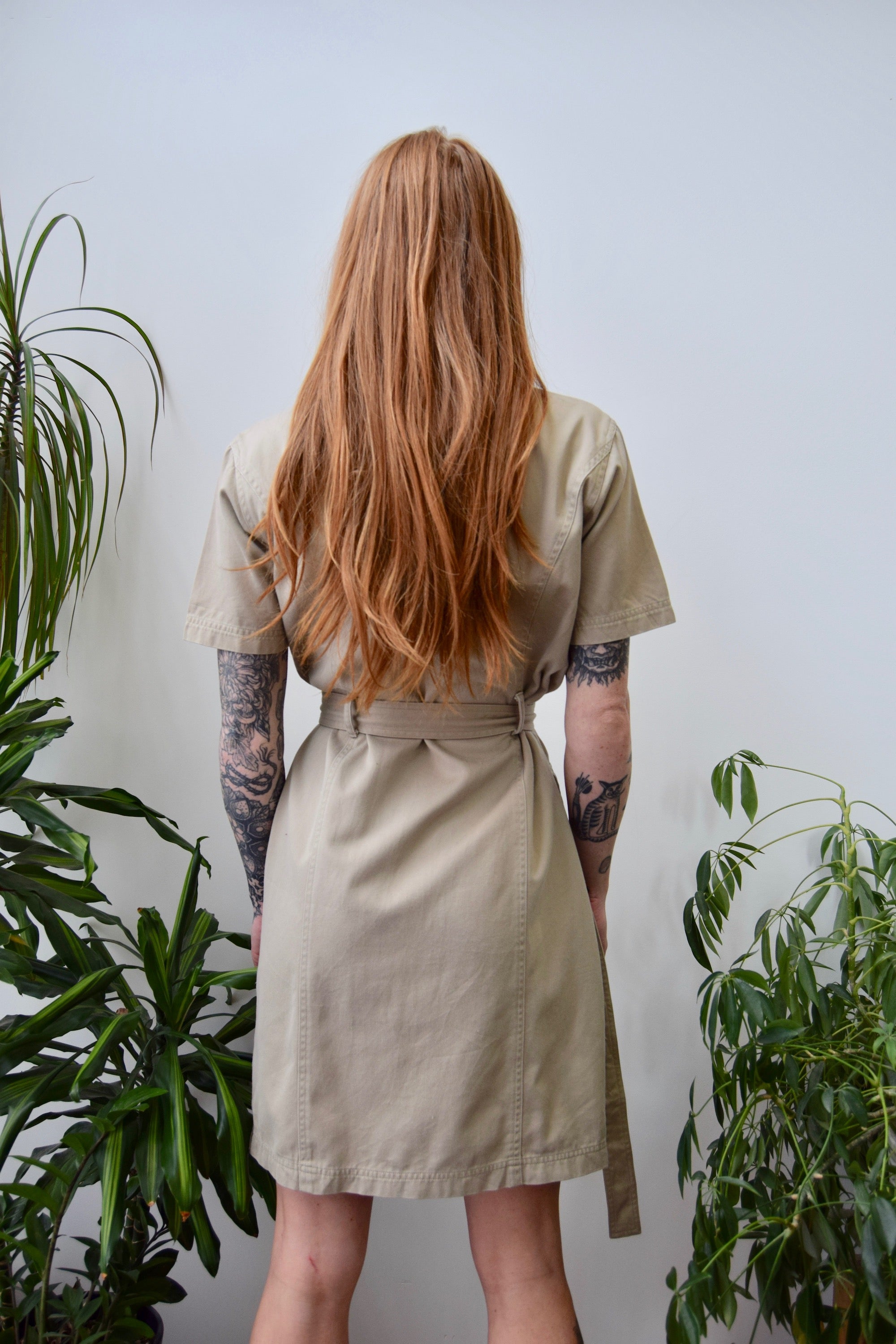 Khaki Cotton Safari Dress – Community Thrift and Vintage