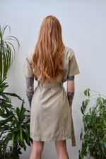 Khaki Cotton Safari Dress